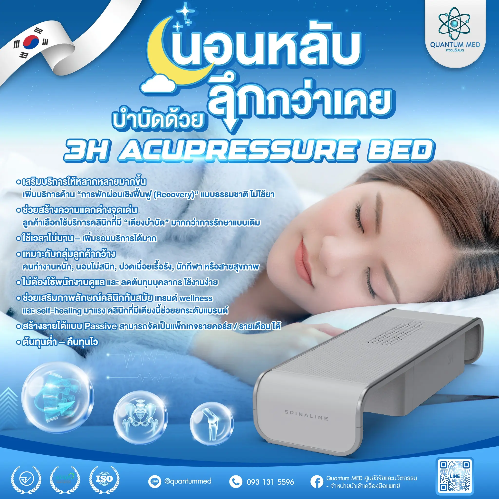 3H Acupressure Bed – เตียงกดจุดและอินฟราเรด ช่วยผ่อนคลายและฟื้นฟู